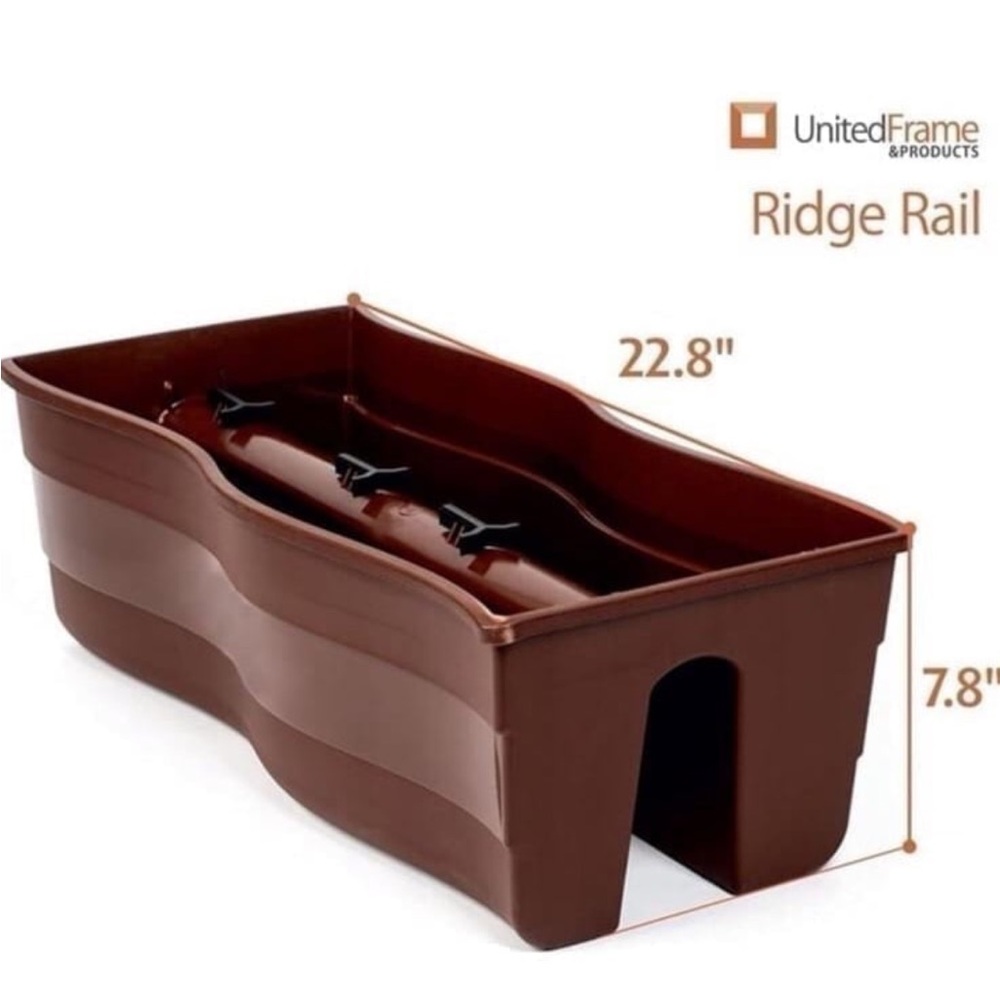 Large Flower Box Set of 2 for Railings and Decks